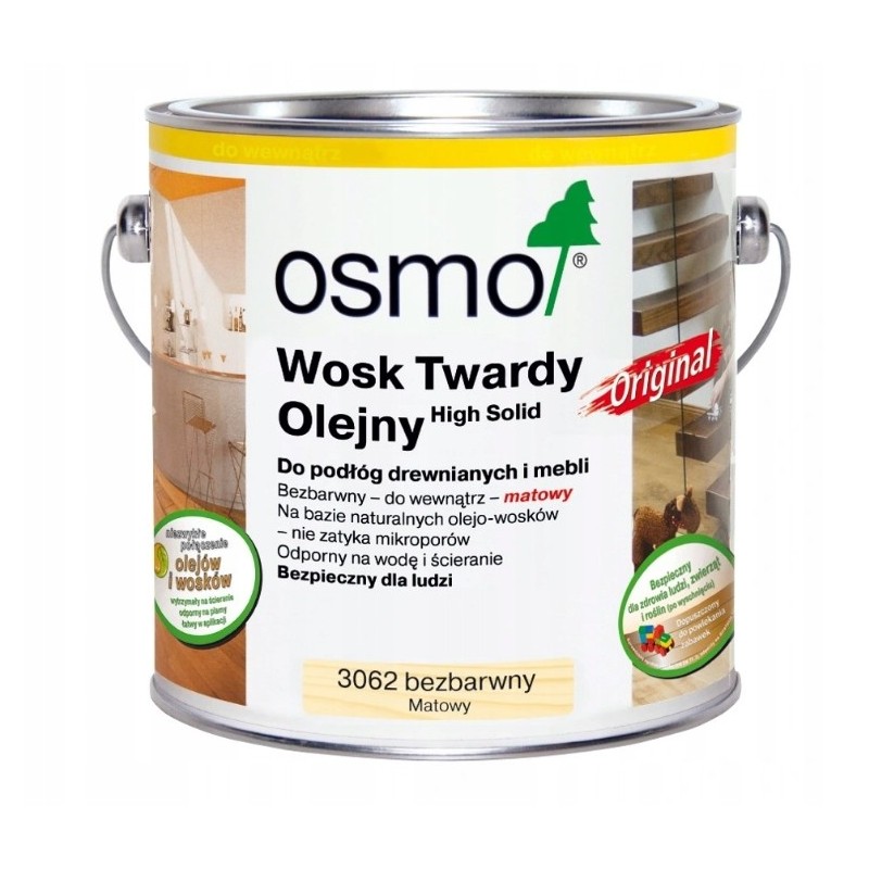 Osmo 3062 Wosk Twardy Olejny Bezbarwny Matowy 0,75L