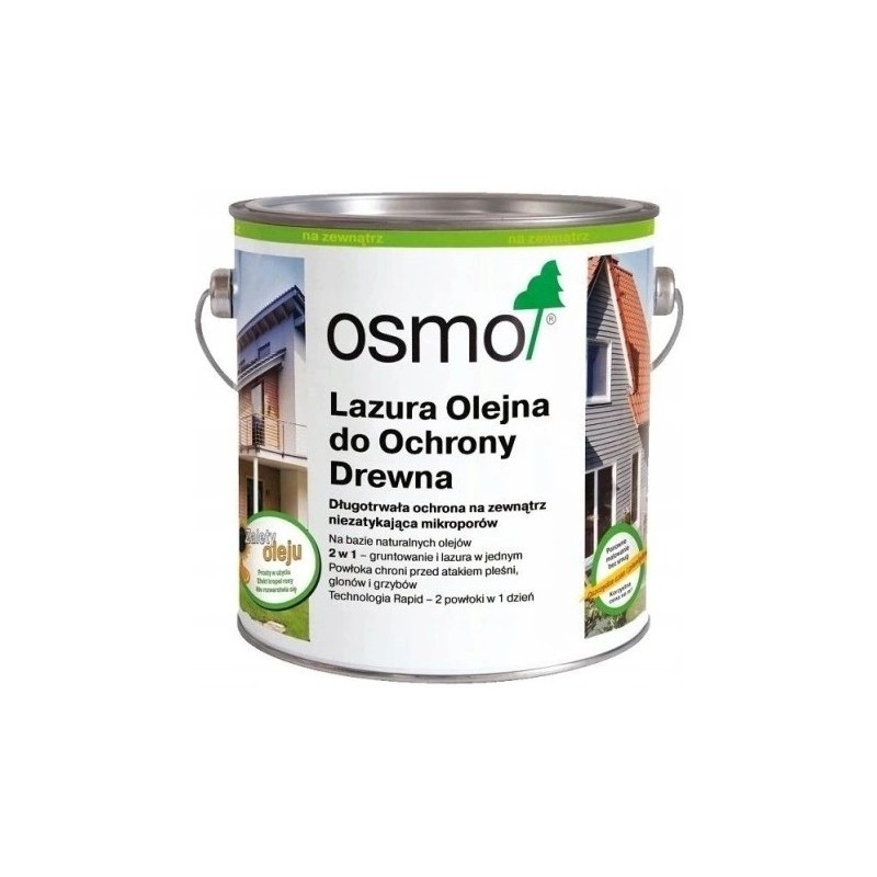 Osmo 707 Lazura Olejna Ochronna do drewna Orzech 0,75L