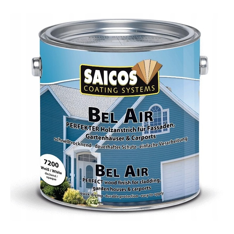 Saicos Bel Air 7230 Farba do elewacji do drewna Czerwień Szwedzka 2,5L