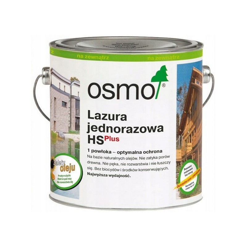 OSMO 9261 Lazura Jednorazowa HS do drewna Kolor ORZECH 0,75L