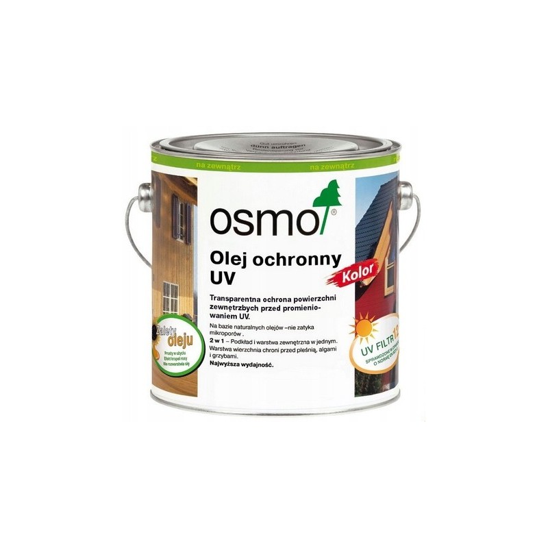 Osmo 425 Olej ochronny do drewna na zewnątrz UV Kolor Dąb 0,75L