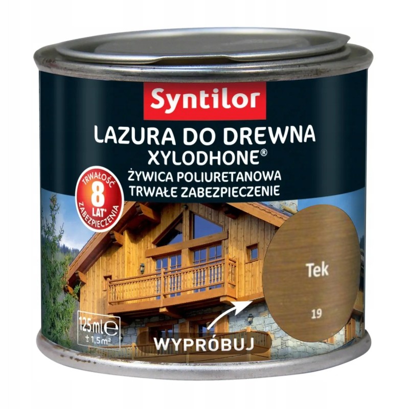 Syntilor XYLODHONE Lazura do drewna na zewnątrz Kolor Tek 125ml