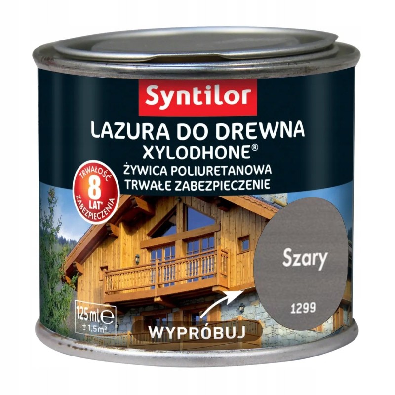 Syntilor XYLODHONE Lazura do drewna na zewnątrz Szary 125ml