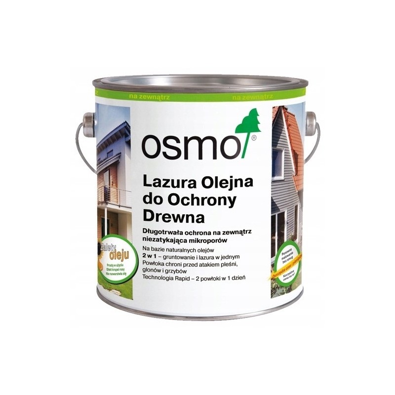 Osmo 906 Lazura Olejna Ochronna do drewna Szary Perłowy 2,5L