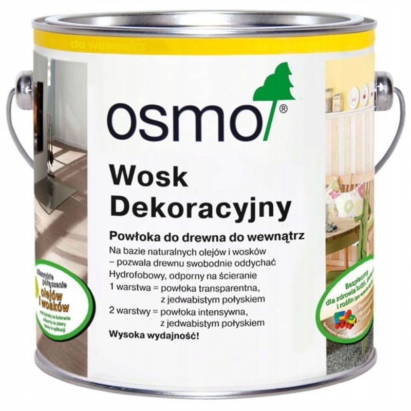 Osmo 3169 Wosk Dekoracyjny do drewna Olej Kolor Czarny 0,75L