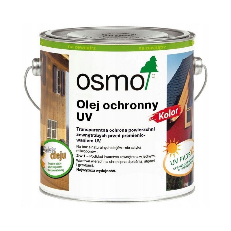 Osmo 432 Olej ochronny do drewna na zewnątrz UV Kolor Jasny Dąb 0,75L