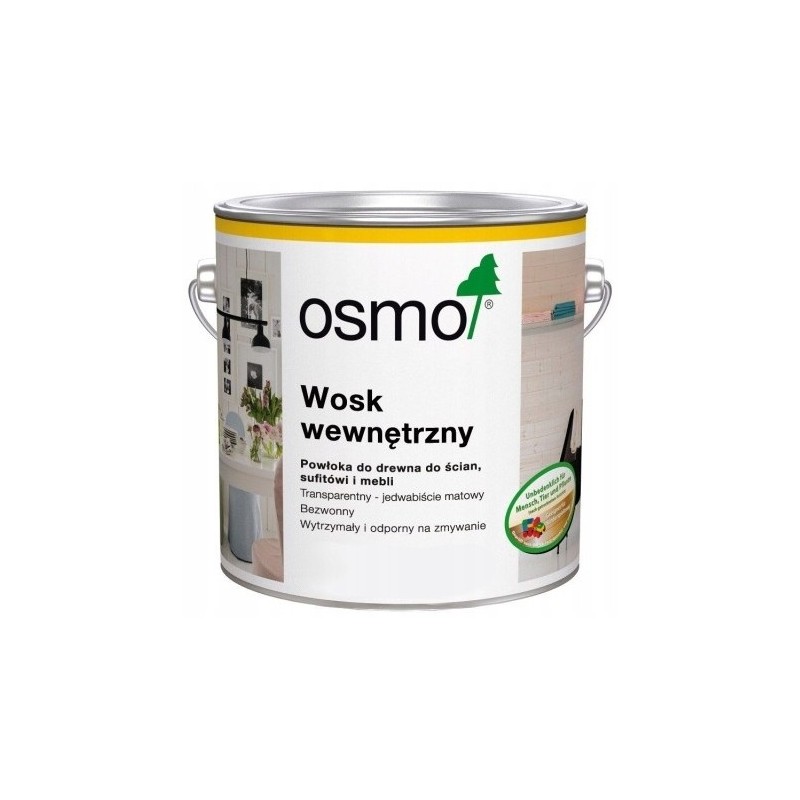 Osmo 7394 Wosk Wewnętrzny Biały Kryjący 2,5L