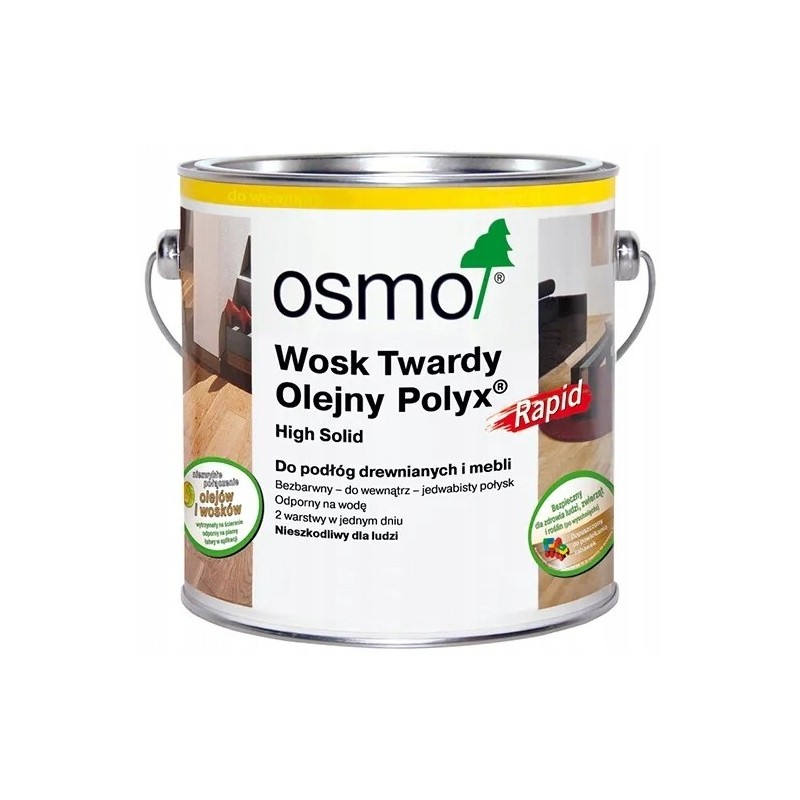 Osmo 3240 Wosk Twardy Olejny do drewna Rapid Biały 0,75L