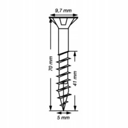 SPAX Wkręty Nierdzewne do drewna 5x70mm stal szlachetna 100szt