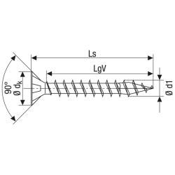 SPAX Wkręty do drewna 4x40mm Pz stożkowa pełny ocynk 1000szt