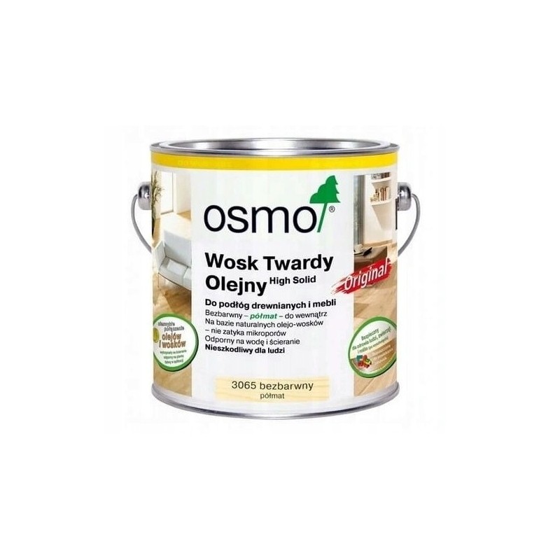 Osmo 3065 Wosk Twardy Olejny do drewna Półmat 125ml