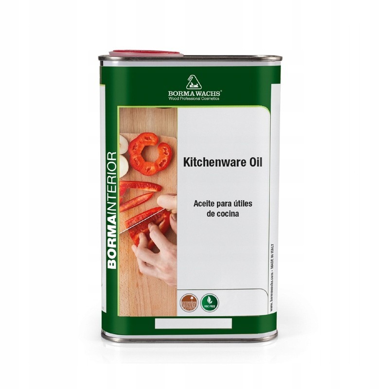 Borma Kitchenware Oil Naturalny Olej do drewnianych desek do krojenia 1L