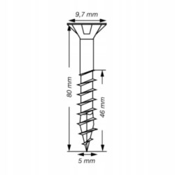 Spax Wkręty do drewna Uniwersalne 5x80mm 100szt