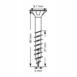 Spax Wkręty do drewna Stal szlachetna A2 NIERDZEWNE 5x60mm 100szt