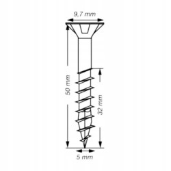 Spax Wkręty do drewna Stal szlachetna A2 NIERDZEWNE 5x50mm 200szt