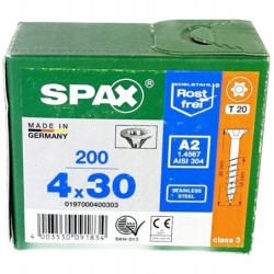 Spax Wkręty Uniwersalne do drewna 4x30mm 200szt