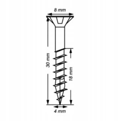 Spax Wkręty Uniwersalne do drewna 4x30mm 200szt