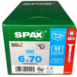 Spax Wkręty do drewna Stal Nierdzewna 6x70mm 100szt