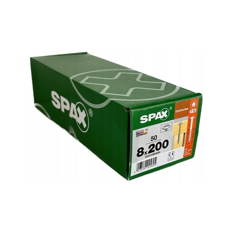 Spax Wkręty do drewna T40 8x200mm 50szt