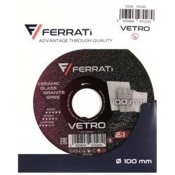 FERRATI Vetro Tarcza Tnąca Szlifująca z nasypem diamentowym 100mm x 22,23mm