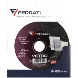 FERRATI Vetro Tarcza Tnąca Szlifująca z nasypem diamentowym 125mm x 22,23mm