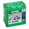 Spax Wkrety uniwersalne Wirox do drewna 3x16mm T10 200szt