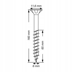 Spax Wkręty uniwersalne do drewna stal szlachetna 6x160mm 100szt