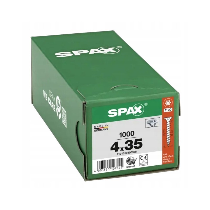 Spax Wkręty uniwersalne do drewna 4x35mm T20 WIROX 1000szt