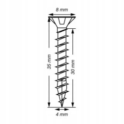 Spax Wkręty uniwersalne do drewna 4x35mm T20 WIROX 1000szt