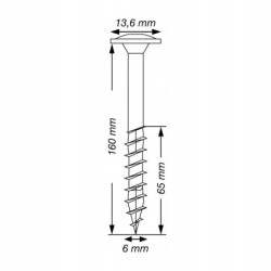 Spax Wkręty uniwersalne do konstrukcji drewnianych 6x160mm WIROX 100szt