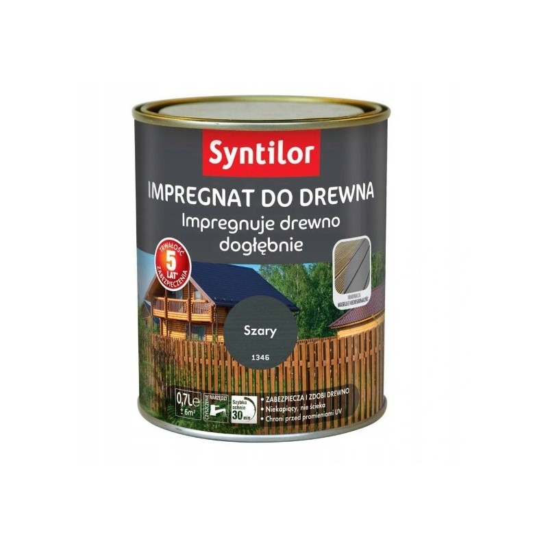 Impregnat do drewna Szary 0,75L Syntilor