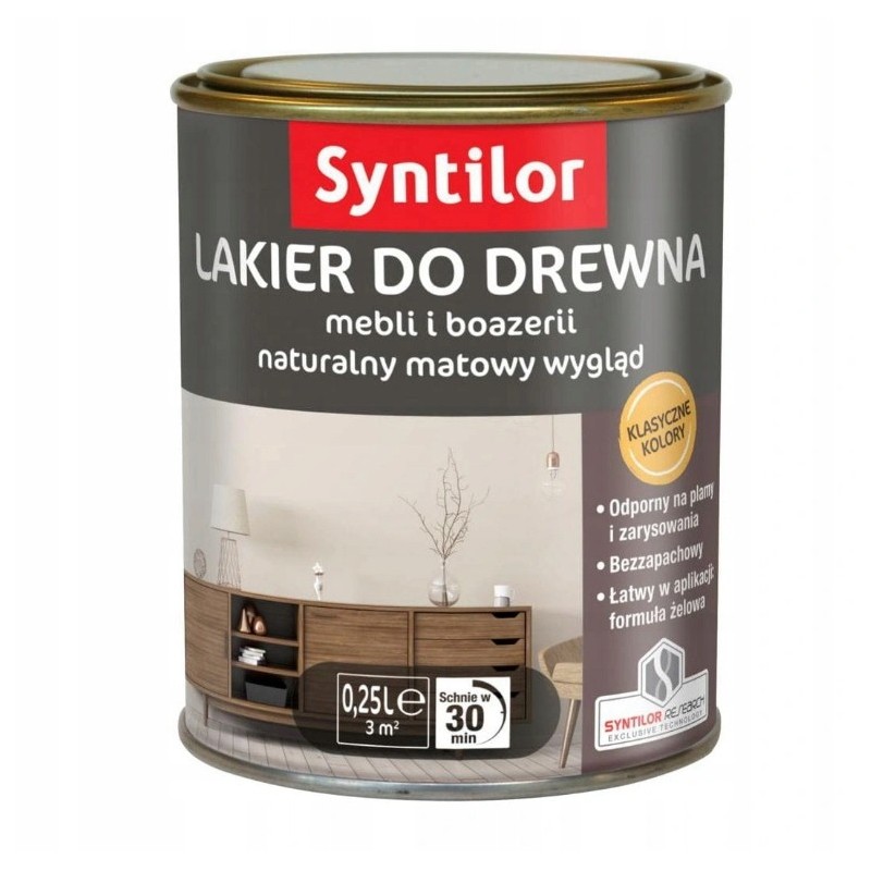 Syntilor Aqua Lakier do drewna mebli i boazerii MAT 0,5L