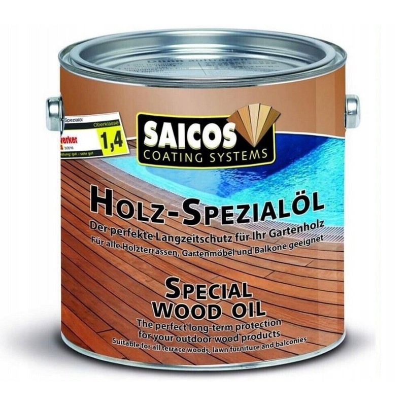 Saicos 0118 Olej do Tarasów Kolor Teak 2,5L PROMOCJA