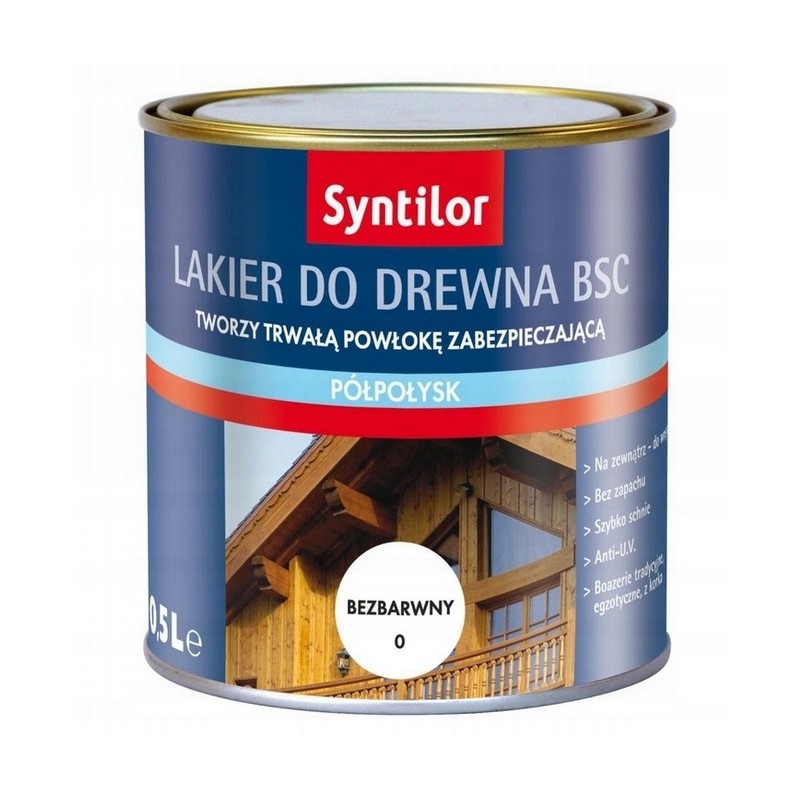 Syntilor Lakier BSC Zewnętrzny do drewna Półpołysk 1L