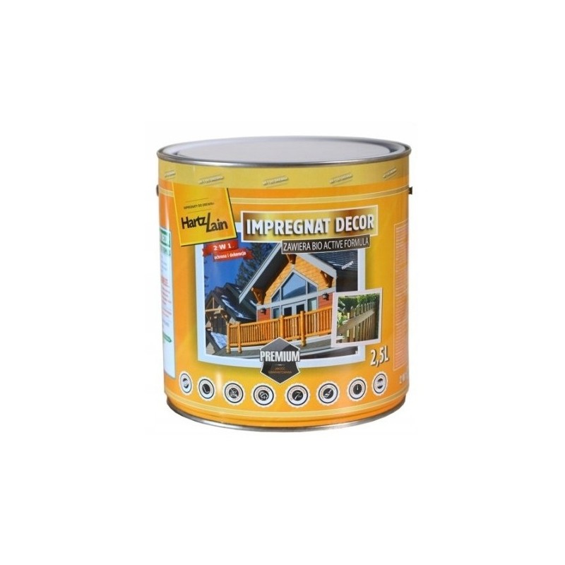 HartzLack IMPREGNAT DECOR 2w1 Kolor Grafit 2,5L