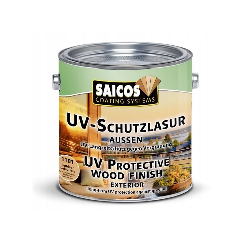 SAICOS 1101 Lazura do drewna UV Bezbarwna 2,5L