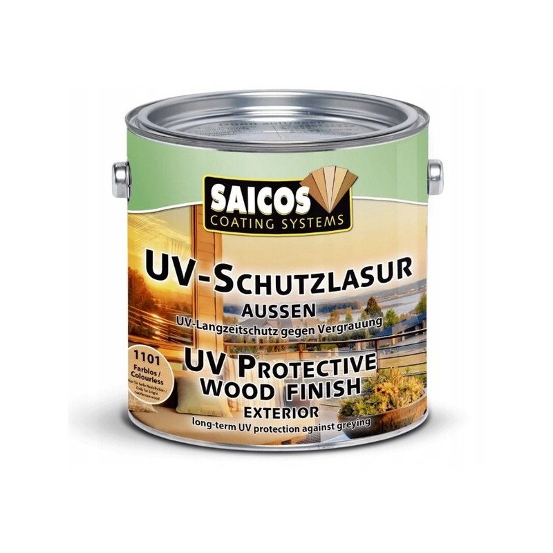 SAICOS 1101 Lazura do drewna UV Bezbarwna 0,75L