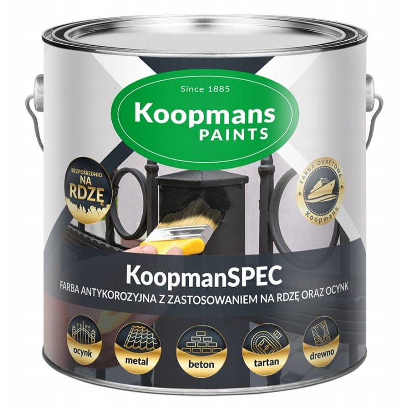 Koopmans Farba Wielozadaniowa Spec RAL 8017 Ciemny Brąz 0,75L