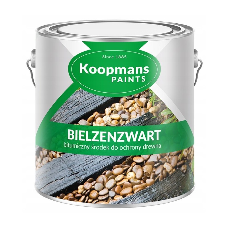 Koopmans Bielzenzwart bitumiczny środek do ochrony drewna Czarny 2,5L