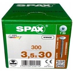 SPAX Wkręty do drewna Uniwersalne 3,5x30 300szt