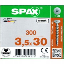 SPAX Wkręty do drewna Uniwersalne 3,5x30 300szt