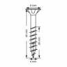 Spax Wkręty do drewna uniwersalne 4x45mm WIROX 500szt