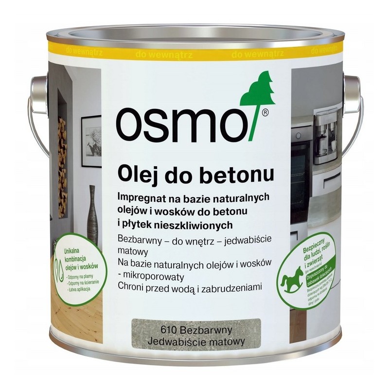 OSMO 610 Bezbarwny Olej do Betonu i Płytek 0,75L