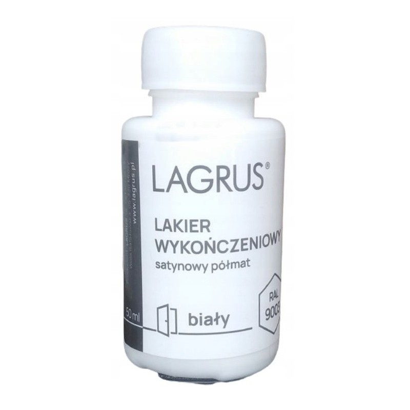 Lagrus Korektor do listwy MDF Biały RAL9003 Lakier wykończeniowy 50ml