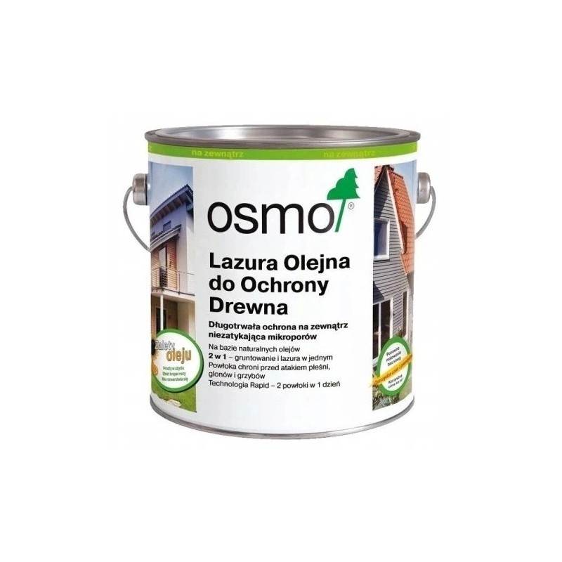 Osmo 702 Lazura Olejna Ochronna do drewna Modrzew 2,5L