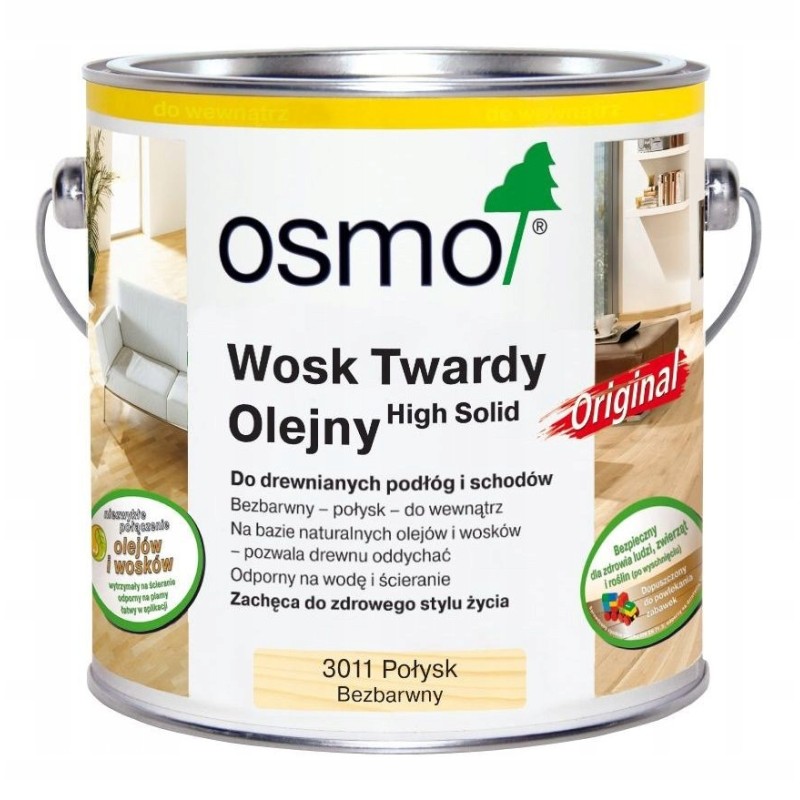 Wosk Twardy Olejny Osmo 3011 Połysk 0,75L