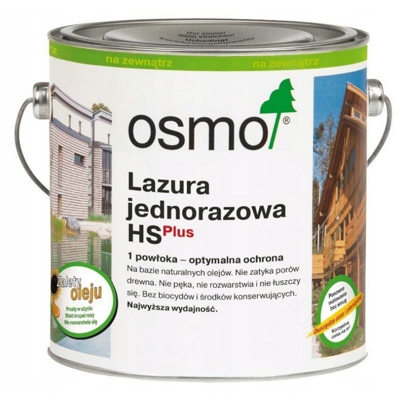 OSMO 9207 Lazura Jednorazowa HS do drewna Kolor Kwarcowy Szary 125ml